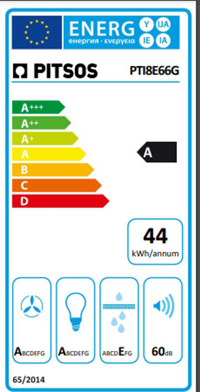 Aporrofitiras Tzaki Pitsos PTI8E66G Black Glass 80 cm A
